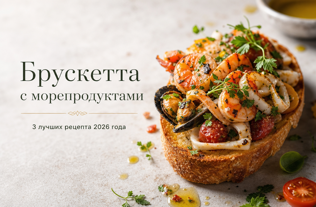 Брускетта с морепродуктами: 3 лучших рецепта 2026 года
